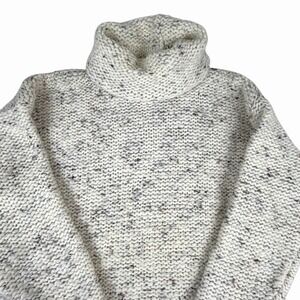 Gleneden England Wool Blend Cable Knit Rolled Turtleneck Sweater Size Medium
